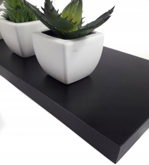 Półka wisząca ścienna MDF eSituro 40 x 15 cm czarny Półka wisząca ścienna MDF eSituro 40 x 15 cm czarny