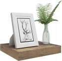 Półka wisząca ścienna płyta MDF Woltu 22,9 x 25 cm odcienie brązu