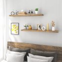 Półka wisząca ścienna płyta MDF Woltu 22,9 x 25 cm odcienie brązu