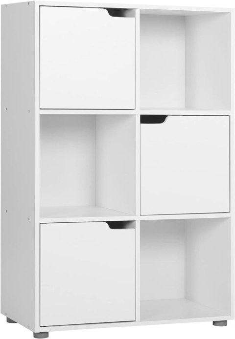 Regał na książki zabawki Woltu 6 półek 60 x 90 x 29 cm biały
