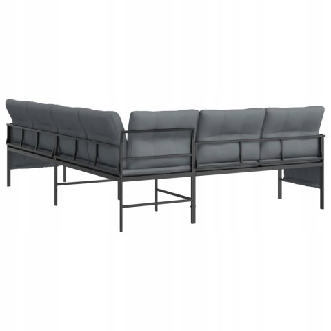 SOFA NAROŻNA Ogrodowa, antracytowa, stal i textilene SOFA NAROŻNA Ogrodowa, antracytowa, stal i textilene