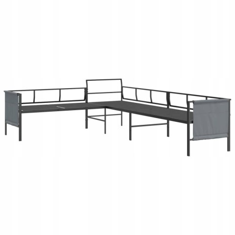 SOFA NAROŻNA Ogrodowa, antracytowa, stal i textilene SOFA NAROŻNA Ogrodowa, antracytowa, stal i textilene