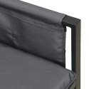 SOFA NAROŻNA Ogrodowa, antracytowa, stal i textilene