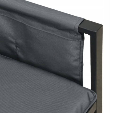 SOFA NAROŻNA Ogrodowa, antracytowa, stal i textilene SOFA NAROŻNA Ogrodowa, antracytowa, stal i textilene