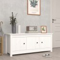 SZAFKA NA BUTY VidaXL biała, 110x38x45,5 cm, lite drewno sosnowe