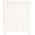 SZAFKA NA BUTY VidaXL biała, 110x38x45,5 cm, lite drewno sosnowe