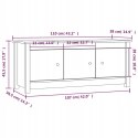SZAFKA NA BUTY VidaXL biała, 110x38x45,5 cm, lite drewno sosnowe