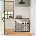SZAFKA REGAŁ NA BUTY MODUŁOWY SZARY 10 PÓŁEK43 x 173 x 31 cm
