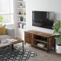 Szafka KOMODA RTV stojąca Songmics 110 x 50 x 40 cm RUSTYKALNY BRĄZ