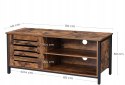 Szafka KOMODA RTV stojąca Songmics 110 x 50 x 40 cm RUSTYKALNY BRĄZ