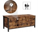 Szafka KOMODA RTV stojąca Songmics 110 x 50 x 40 cm RUSTYKALNY BRĄZ