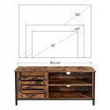 Szafka KOMODA RTV stojąca Songmics 110 x 50 x 40 cm RUSTYKALNY BRĄZ