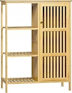 Szafka łazienkowa bambusowa Eugad 66x88x33cm JASNY BRĄZ Szafka łazienkowa bambusowa Eugad 66x88x33cm JASNY BRĄZ