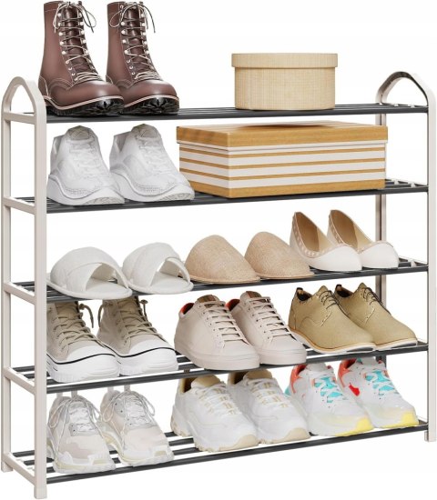 Szafka na buty Woltu 79 x 79 x 20 cm krem 5 PÓŁEK Szafka na buty Woltu 79 x 79 x 20 cm krem 5 PÓŁEK