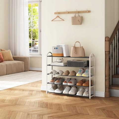 Szafka na buty Woltu 79 x 79 x 20 cm krem 5 PÓŁEK Szafka na buty Woltu 79 x 79 x 20 cm krem 5 PÓŁEK