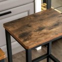 TABORETY HOKERY ZESTAW 2 SZT LOFT VINTAGE rustykalny brąz industrialne