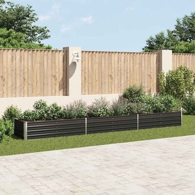 VidaXL PODWYŻSZONA DONICA z galwanizowanej stali 480x80x45 cm antracyt VidaXL PODWYŻSZONA DONICA z galwanizowanej stali 480x80x45 cm antracyt