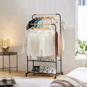 WIESZAK NA UBRANIA STOJĄCY CZARNY METAL LOFT 83 x 45 x 157 cm OUTLET