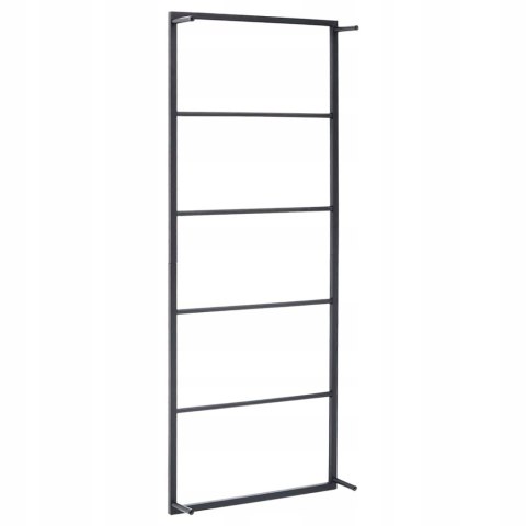 WIESZAK na ręczniki, czarny, 45x10x115 cm, stalowy WIESZAK na ręczniki, czarny, 45x10x115 cm, stalowy