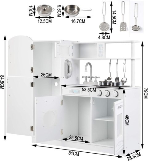 DREWNIANY ZESTAW KUCHENNY dla dzieci z akcesoriami WOLTU
