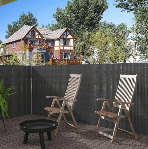 Mata siatka osłona maskująca ochronna z PVC 500x80 balkon płot Woltu szara Mata siatka osłona maskująca ochronna z PVC 500x80 balkon płot Woltu szara