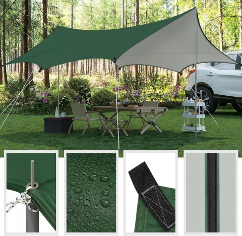 OSŁONA PRZECIWSŁONECZNA na kemping, piknik WOLTU zielona