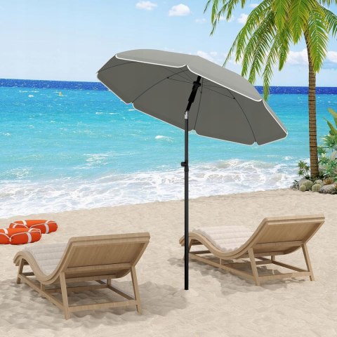 PARASOL OGRODOWY Woltu szary 135 x 175 cm PARASOL OGRODOWY Woltu szary 135 x 175 cm