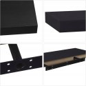 PÓŁKA WISZĄCA ŚCIENNA płyta MDF eSituro 90 x 23 x 3,8 cm czarna