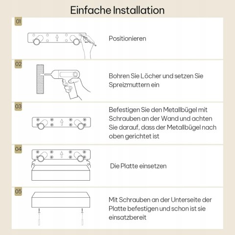 PÓŁKA WISZĄCA ŚCIENNA płyta MDF eSituro 90 x 23 x 3,8 cm czarna