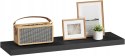 PÓŁKA WISZĄCA ŚCIENNA płyta MDF eSituro 90 x 23 x 3,8 cm czarna