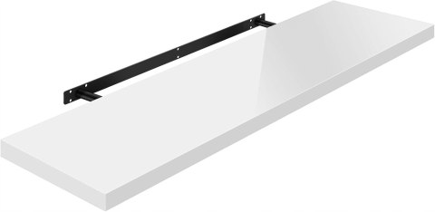 Półka ścienna, regał ścienny, wysoki połysk, biały 120cm Woltu Półka ścienna, regał ścienny, wysoki połysk, biały 120cm Woltu