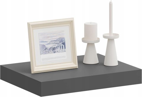 Półka wisząca ścienna pływająca płyta MDF Woltu 30 x 23 cm szary