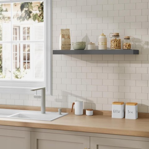 Półka wisząca ścienna pływająca płyta MDF Woltu 30 x 23 cm szary