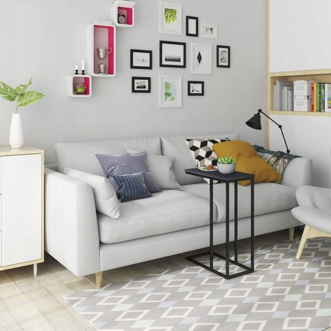 STOLIK BOCZNY pomocniczy Woltu prostokątny 25 x 45 x 63,5cm czarny