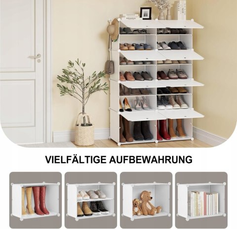 SZAFKA NA BUTY modułowa Woltu 94 x 144 x 36,5 cm biała SZAFKA NA BUTY modułowa Woltu 94 x 144 x 36,5 cm biała