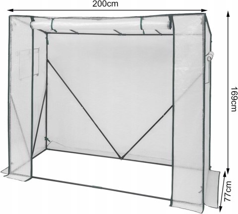 SZKLARNIA FOLIOWA 130 g/m2 półprzezroczysta wodoodporna 200x77x169 cm WOLTU