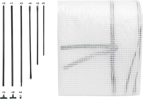 SZKLARNIA FOLIOWA 130 g/m2 półprzezroczysta wodoodporna 200x77x169 cm WOLTU