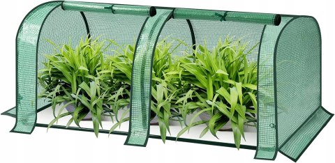 SZKLARNIA PÓŁPRZEZROCZYSTA folia PE wodoodporna zielona WOLTU 130x60x50cm SZKLARNIA PÓŁPRZEZROCZYSTA folia PE wodoodporna zielona WOLTU 130x60x50cm