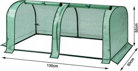 SZKLARNIA PÓŁPRZEZROCZYSTA folia PE wodoodporna zielona WOLTU 130x60x50cm SZKLARNIA PÓŁPRZEZROCZYSTA folia PE wodoodporna zielona WOLTU 130x60x50cm