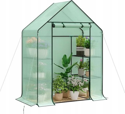 Szklarnia ogrodowa na warzywa W 13 WOLTU PE zielona 143x73x195 cm Szklarnia ogrodowa na warzywa W 13 WOLTU PE zielona 143x73x195 cm