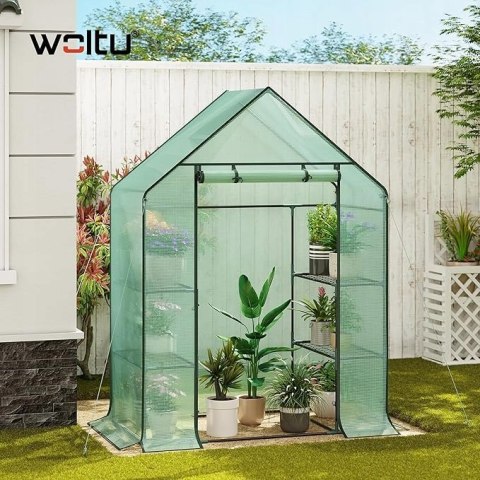 Szklarnia ogrodowa na warzywa W 13 WOLTU PE zielona 143x73x195 cm Szklarnia ogrodowa na warzywa W 13 WOLTU PE zielona 143x73x195 cm