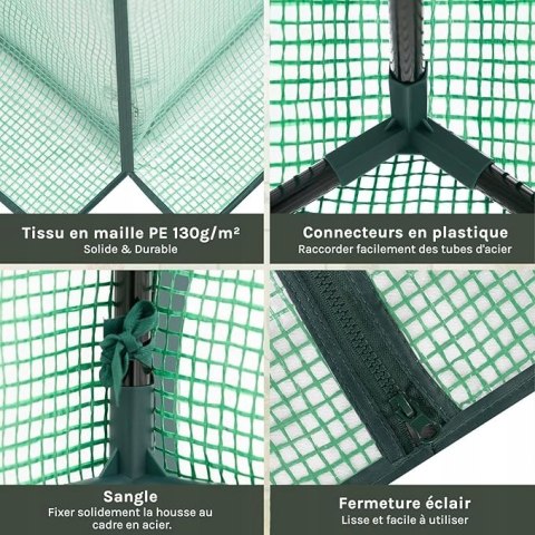 Szklarnia ogrodowa na warzywa W 13 WOLTU PE zielona 143x73x195 cm Szklarnia ogrodowa na warzywa W 13 WOLTU PE zielona 143x73x195 cm
