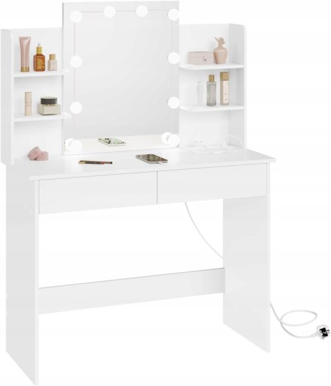 TALETKA Z ŻARÓWKAMI LED woltu 90 x 40 x 135 cm biała TALETKA Z ŻARÓWKAMI LED woltu 90 x 40 x 135 cm biała