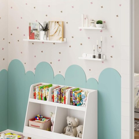ZESTAW 3 PÓŁEK płyta MDF Woltu 80 x 10 cm biały ZESTAW 3 PÓŁEK płyta MDF Woltu 80 x 10 cm biały
