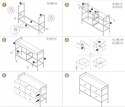 KOMODA Z 4 SZUFLADAMI z włókniny Woltu 100 x 29 x 69cm odcienie brązu