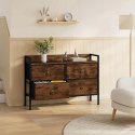 KOMODA Z 4 SZUFLADAMI z włókniny Woltu 100 x 29 x 69cm odcienie brązu