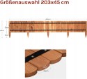 OBRZEŻE DREWNIANE palisada do rabat kwiatowych, trawników WOLTU brąz