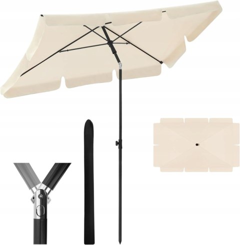 PARASOL OGRODOWY WOLTU 200 X 120 x 245cm beżowy PARASOL OGRODOWY WOLTU 200 X 120 x 245cm beżowy