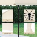 PARASOL PLAŻOWY ogrodowy tarasowy Woltu beżowy 155 cm