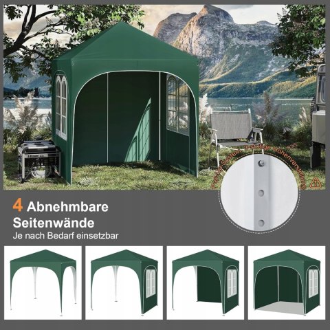 PAWILON OGRODOWY NAMIOT UV 50+ POP UP PE ZIELONY 2 x 2 x 2,4 M OGRÓD WOLTU PAWILON OGRODOWY NAMIOT UV 50+ POP UP PE ZIELONY 2 x 2 x 2,4 M OGRÓD WOLTU